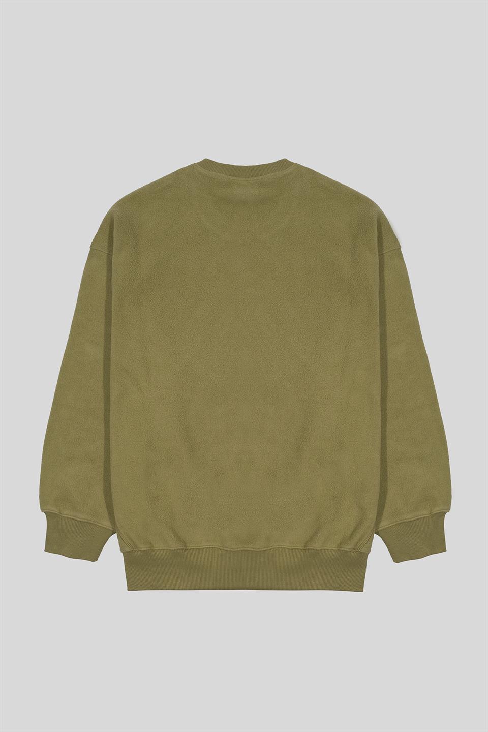 Bisiklet Yaka %100 Pamuk Oversize Kadın Sweatshirt
