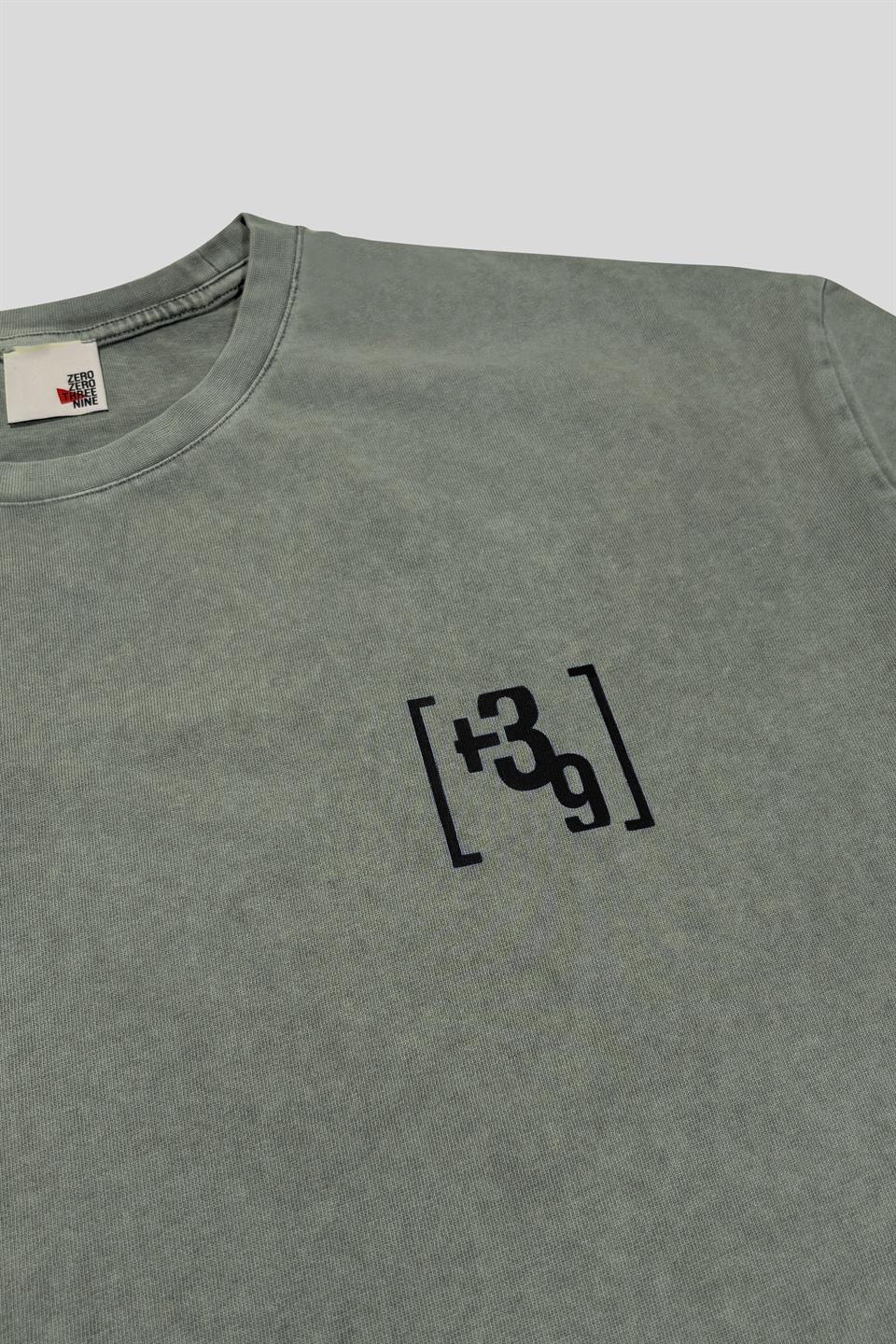 Bisiklet Yaka Arkası Enjeksiyon Baskı %100 Pamuk Oversize Erkek T-shirt