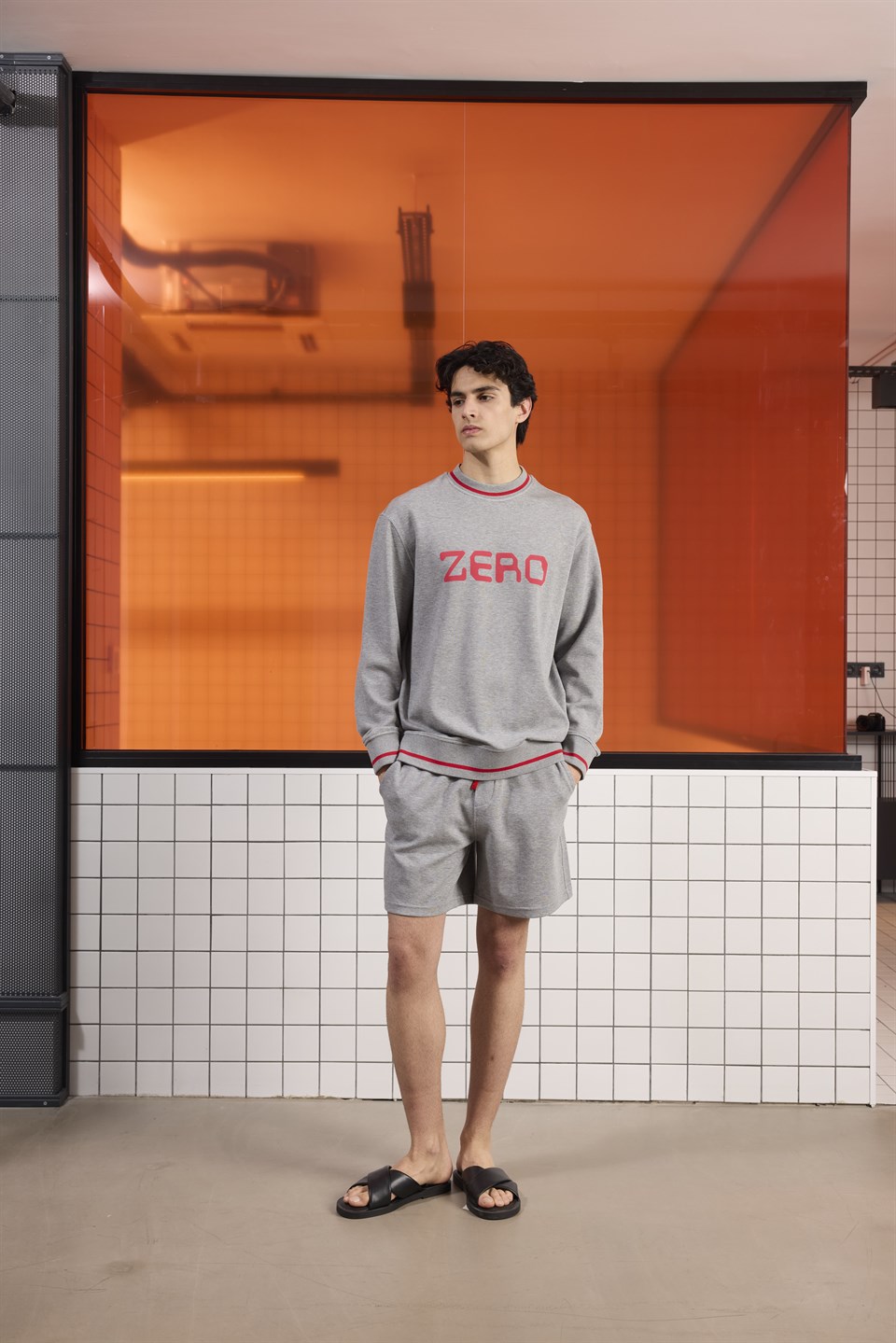 Bisiklet Yaka Baskı Detaylı Regular Fit Erkek Sweatshirt