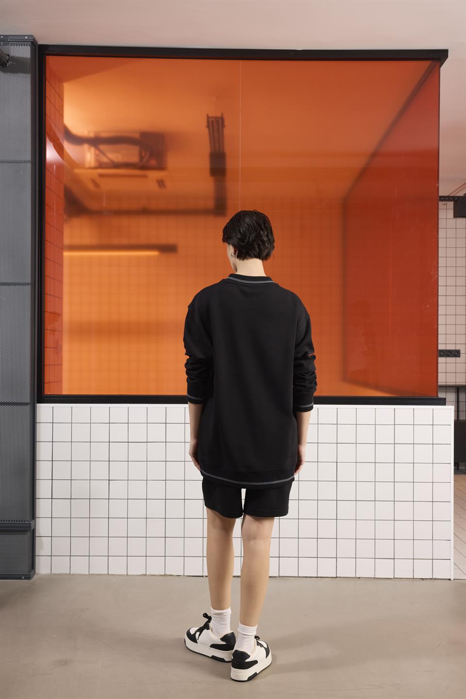 Bisiklet Yaka Baskı Detaylı Regular Fit Erkek Sweatshirt