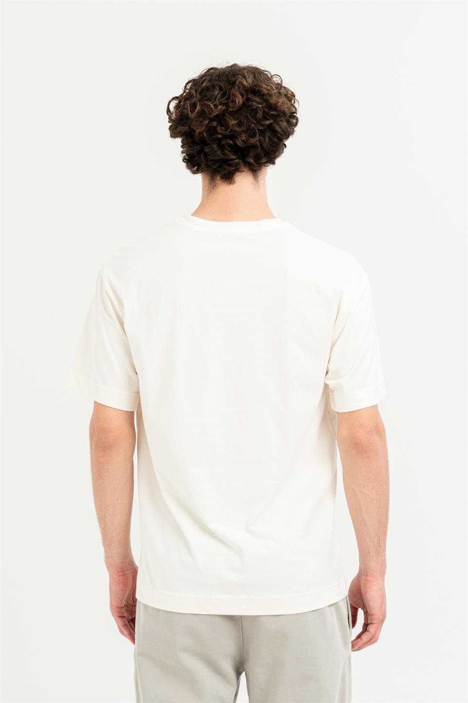 Bisiklet Yaka Baskılı %100 Pamuk Oversize Erkek T-shirt