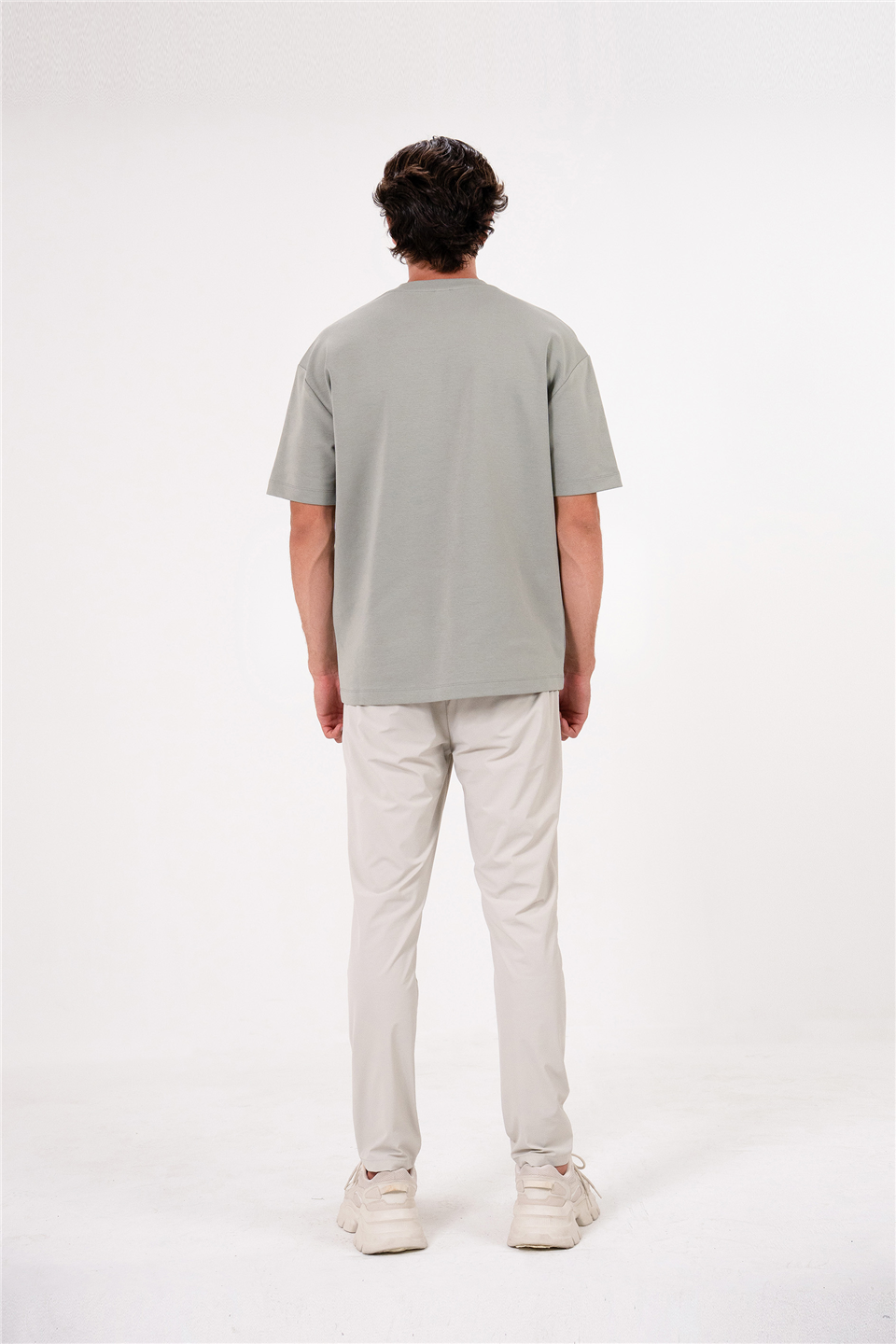 Bisiklet Yaka Baskılı Erkek T-shirt