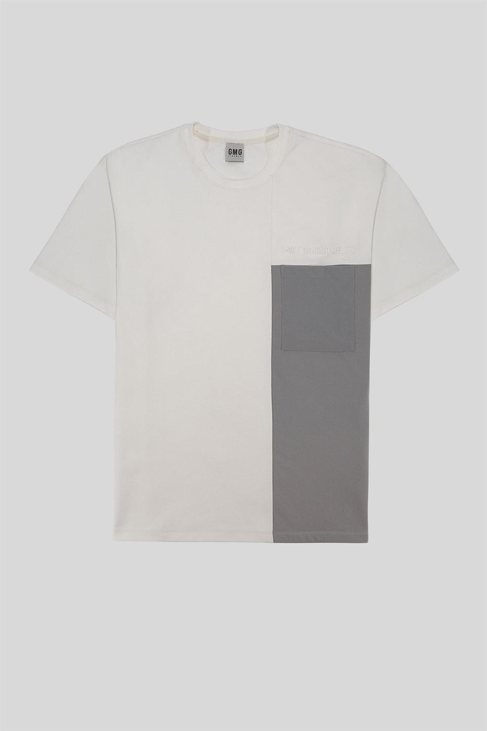 Bisiklet Yaka Cep Detaylı Oversize Erkek T-shirt