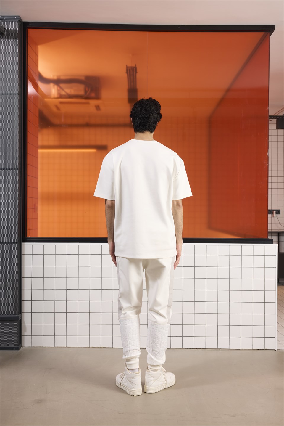 Bisiklet Yaka Cep Detaylı Oversize Erkek T-shirt