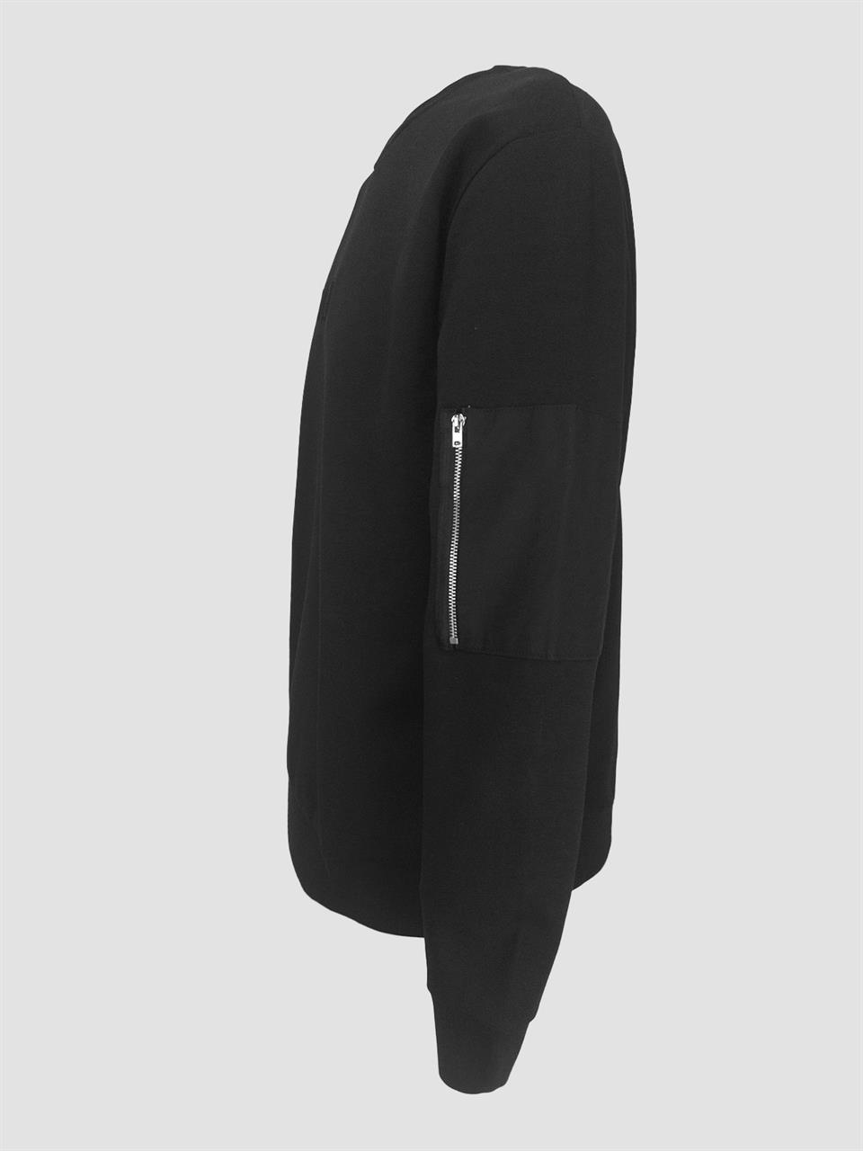 Bisiklet Yaka Cepli Basic Erkek Sweatshirt