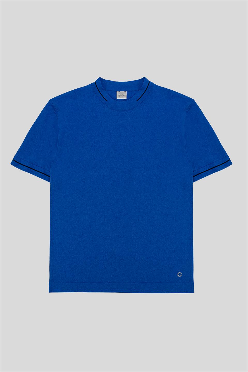 Bisiklet Yaka Çizgi Detaylı Triko Erkek Kazak