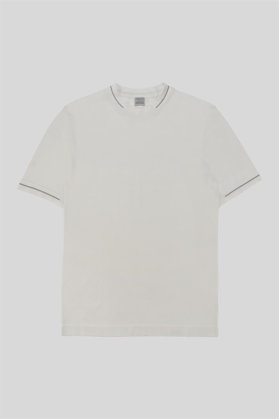 Bisiklet Yaka Çizgi Detaylı Triko Erkek Kazak