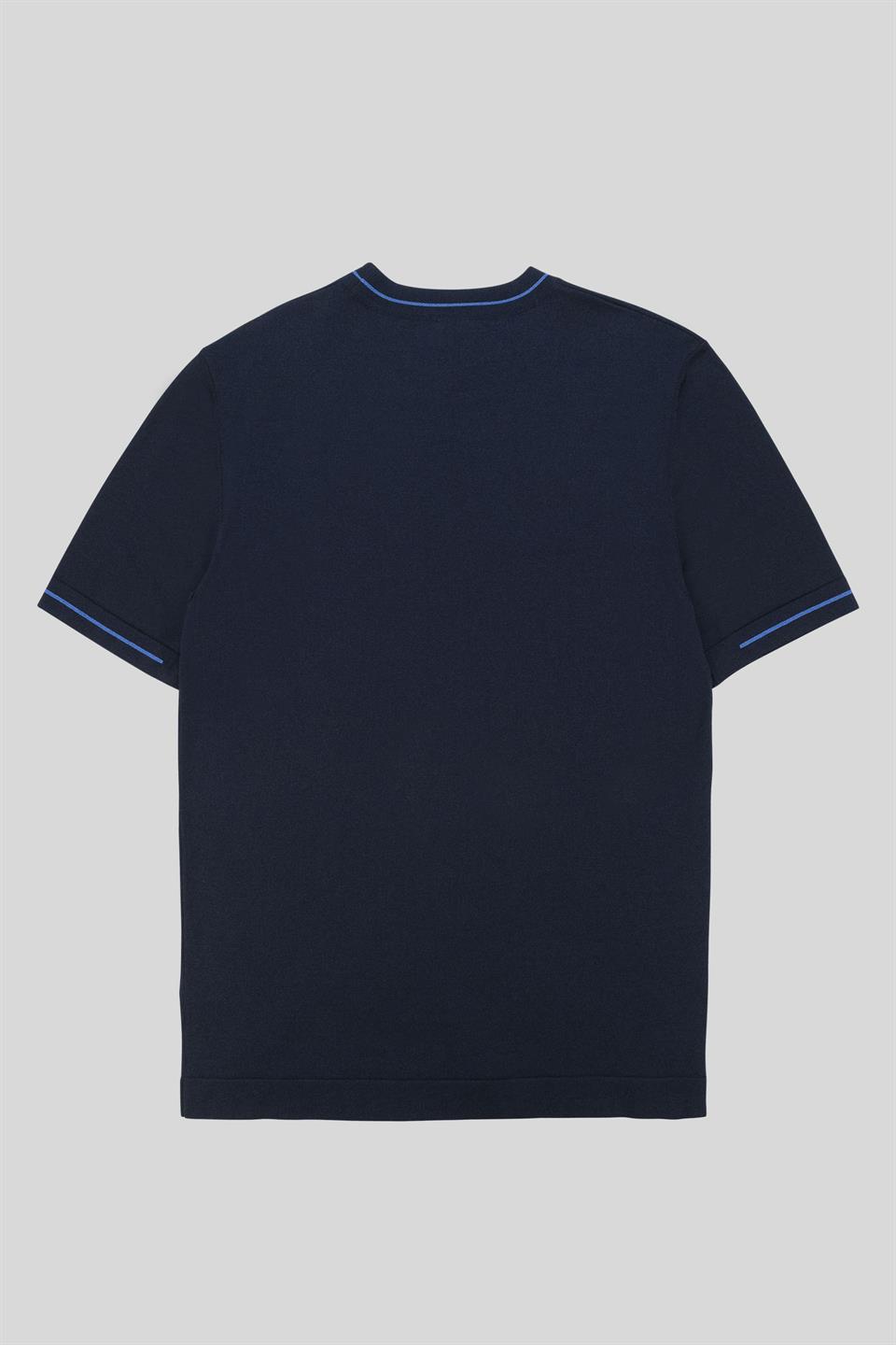 Bisiklet Yaka Çizgi Detaylı Triko Erkek Kazak