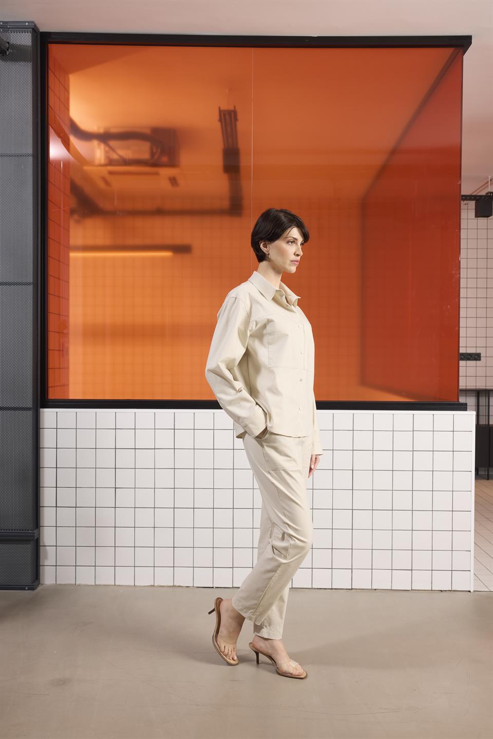 Çıtçıt Kapamalı Kadın Dış Gömlek