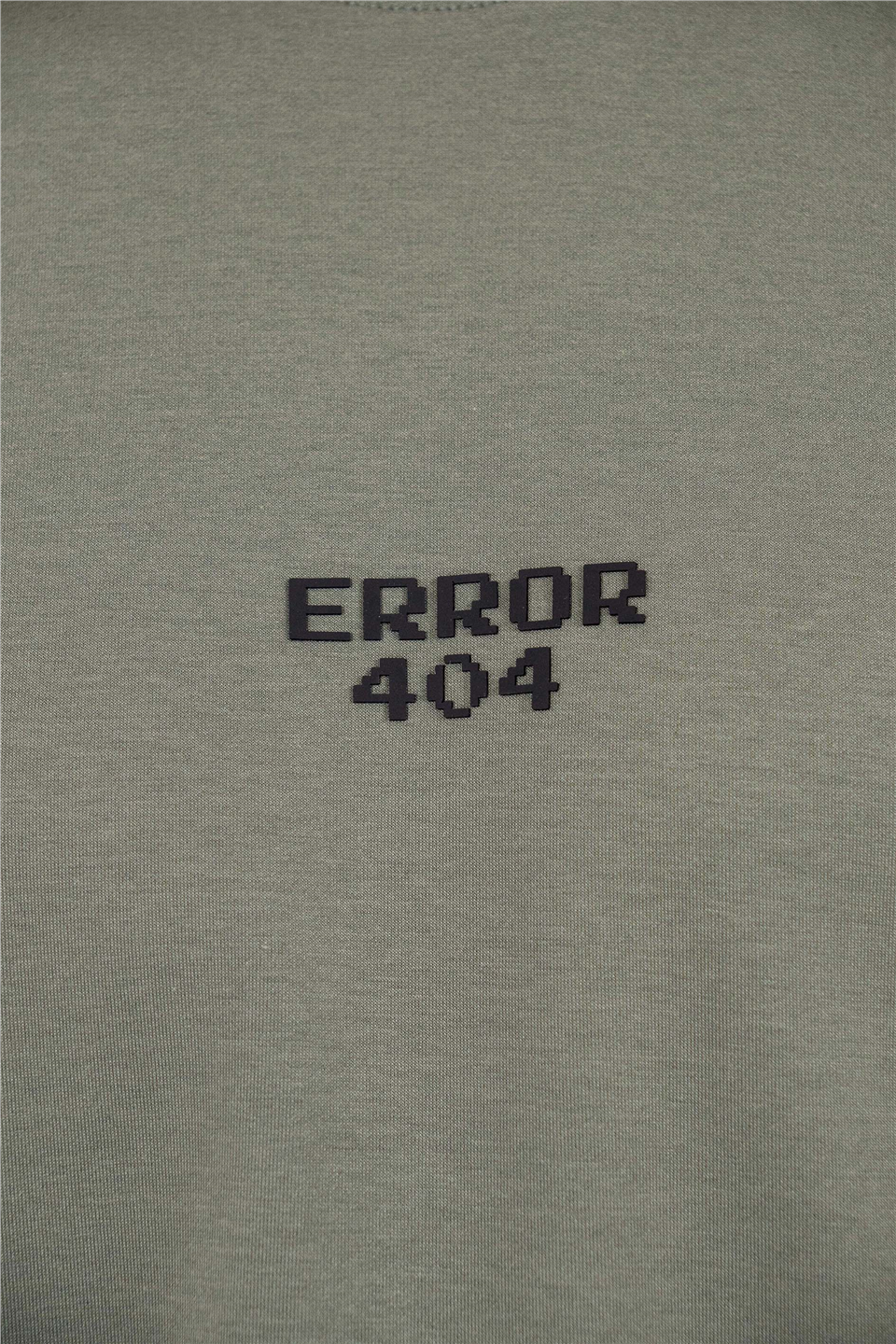 Bisiklet Yaka Error Baskılı Erkek T-shirt