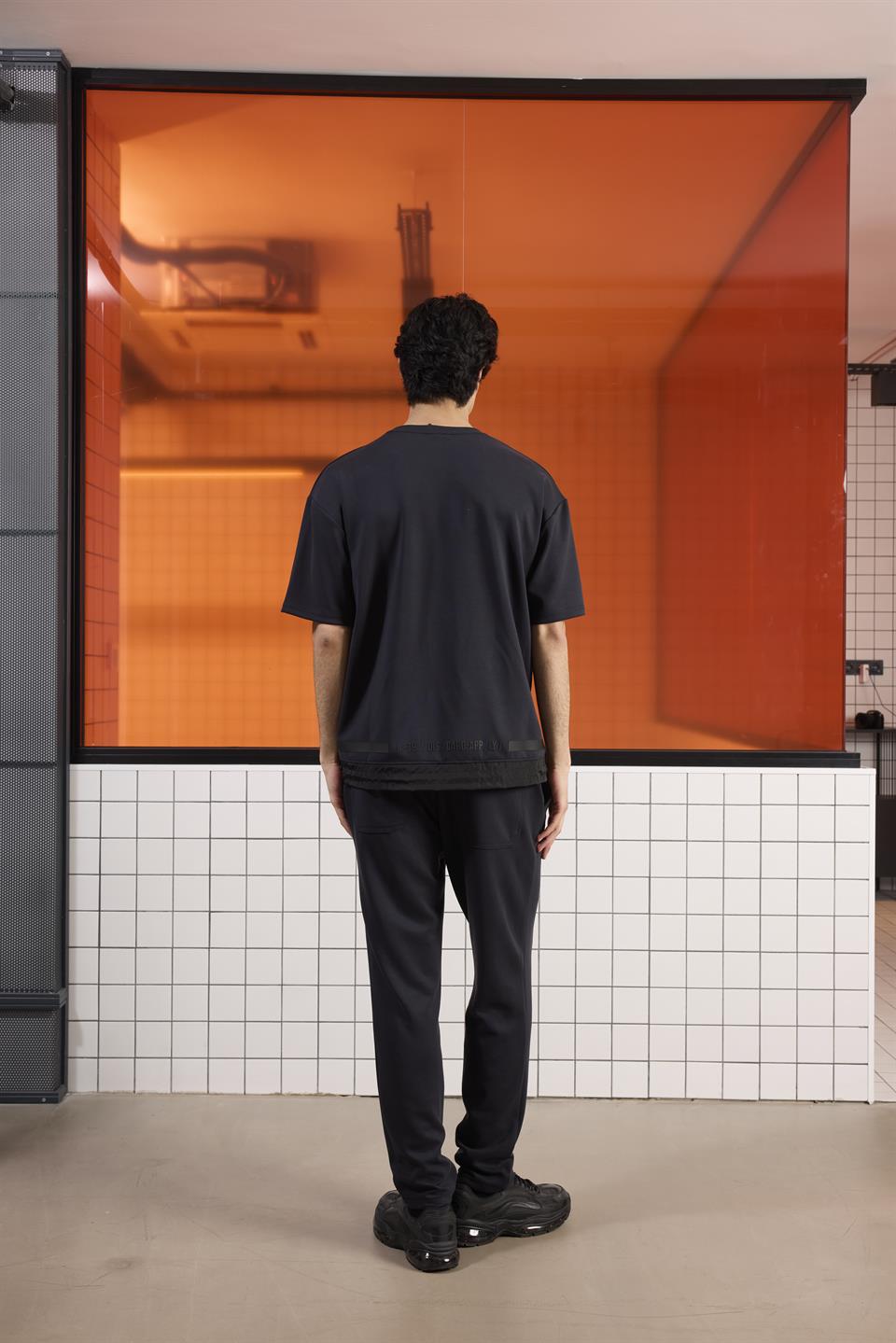 Bisiklet Yaka Garnili Modal Erkek T-shirt