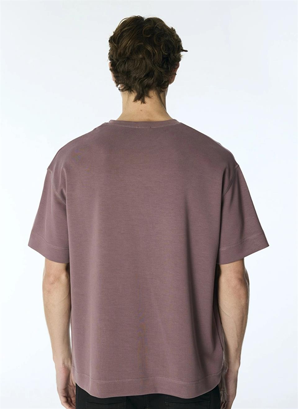 Bisiklet Yaka GMG Yıldız Baskılı Oversize Erkek T-shirt