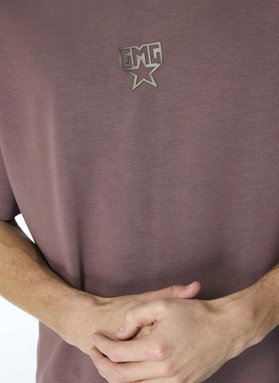 Bisiklet Yaka GMG Yıldız Baskılı Oversize Erkek T-shirt