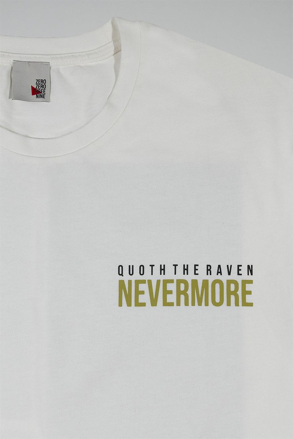 Bisiklet Yaka Göğsü Garni ve Baskı Detaylı Erkek T-shirt