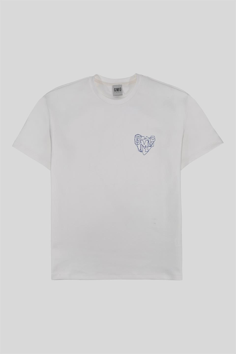 Bisiklet Yaka Göğüs ve Sırt Baskılı Erkek T-shirt