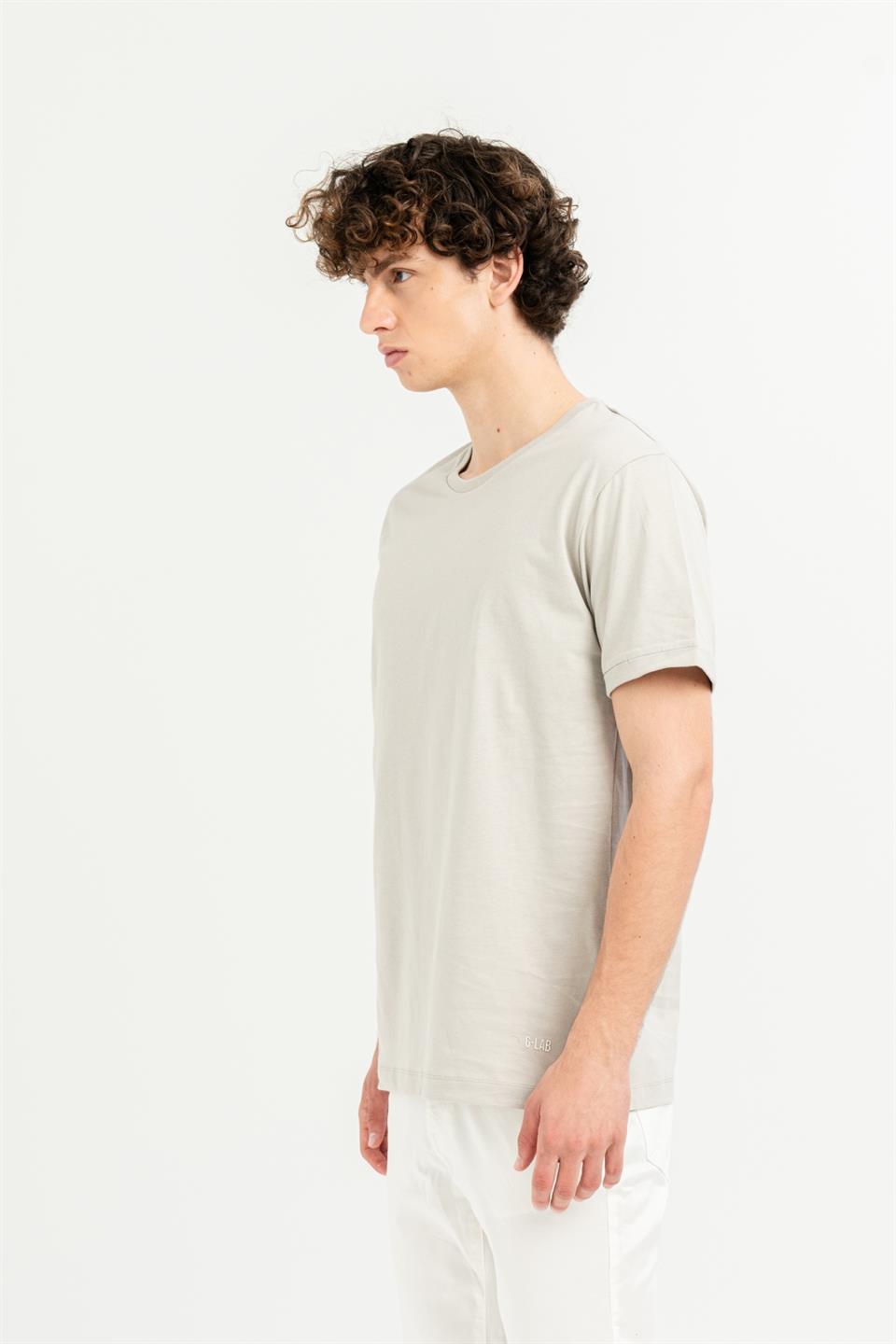 Bisiklet Yaka Kol Ucu Duble %100 Pamuk Slim Fit Erkek T-shirt