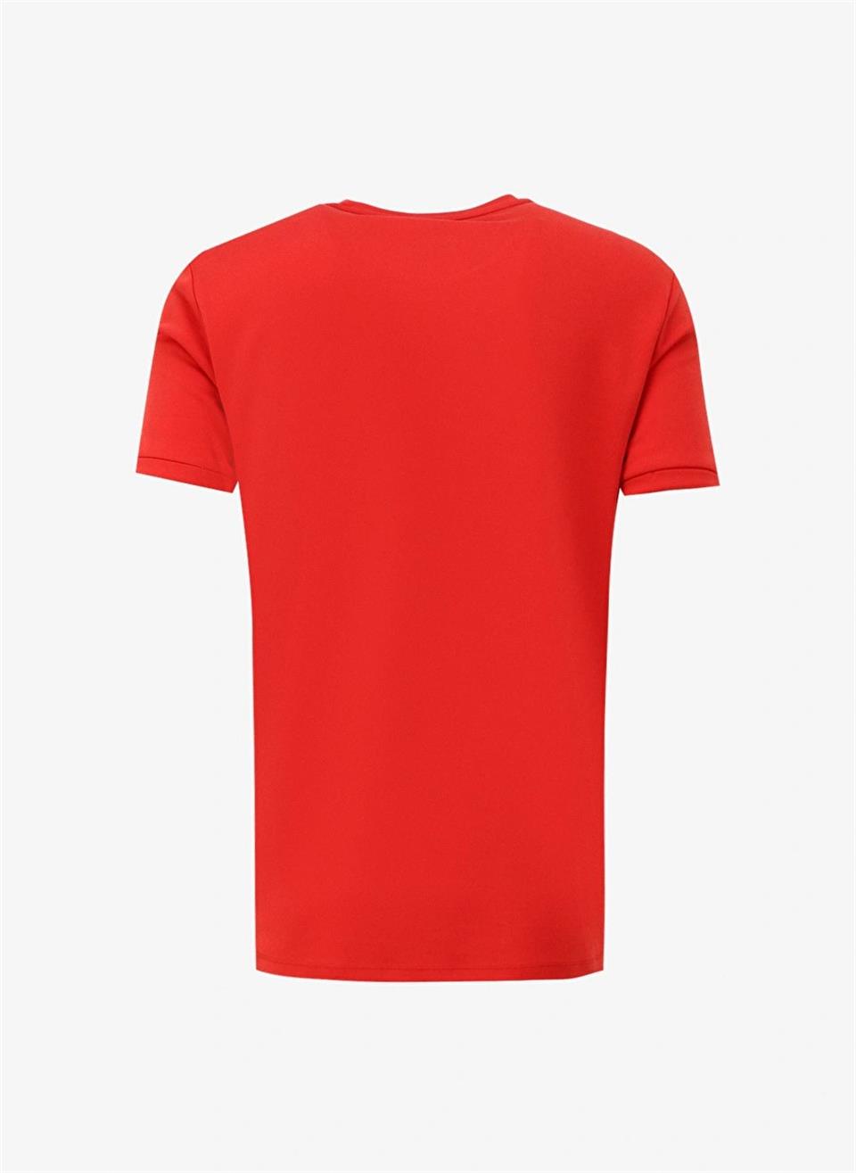 Bisiklet Yaka Kol Ucu Duble Slim Fit Erkek T-shirt