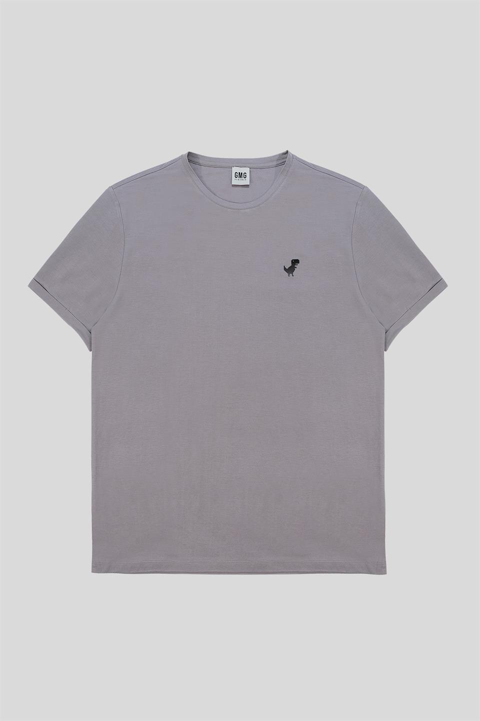 Bisiklet Yaka Logo Detaylı Erkek T-shirt