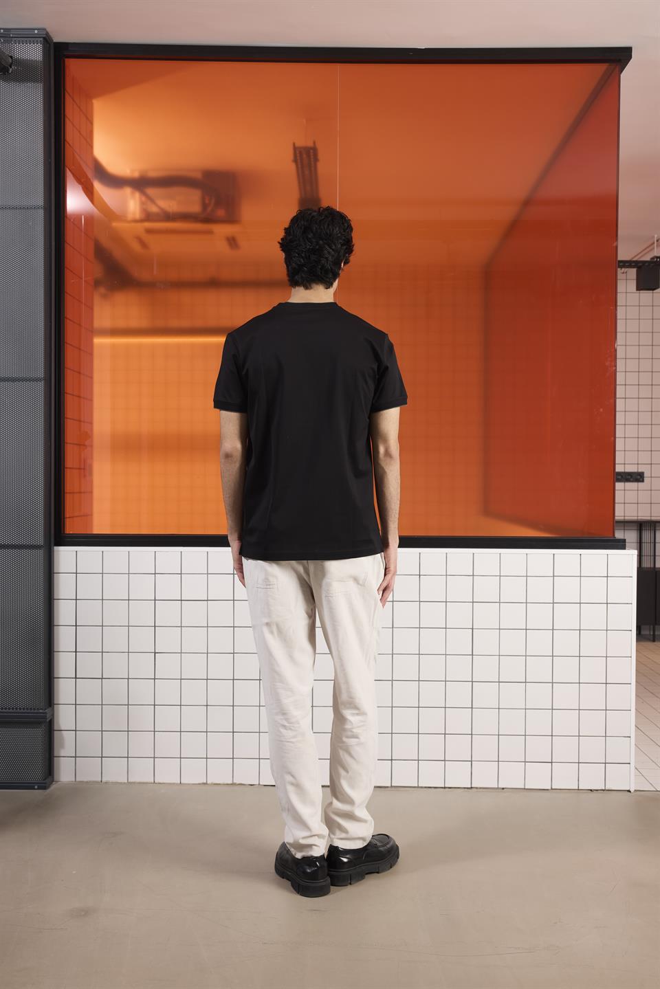 Bisiklet Yaka Merserize Slim Fit Erkek T-shirt