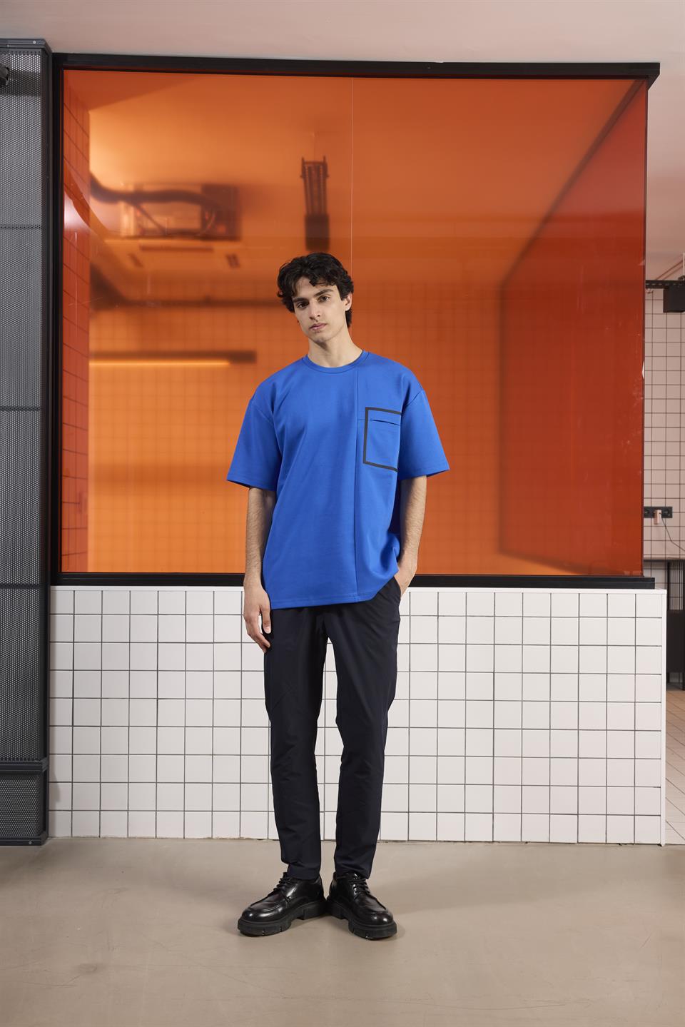 Bisiklet Yaka Oversize Erkek T-shirt