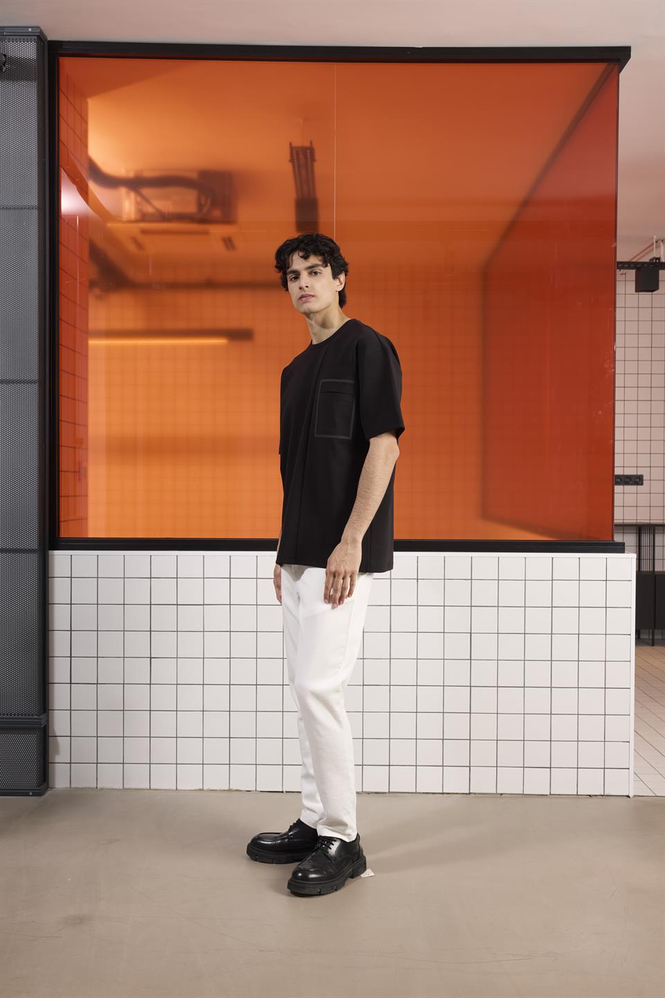 Bisiklet Yaka Oversize Erkek T-shirt