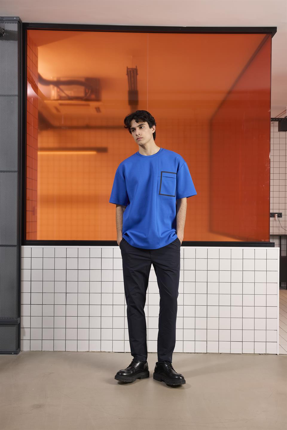 Bisiklet Yaka Oversize Erkek T-shirt