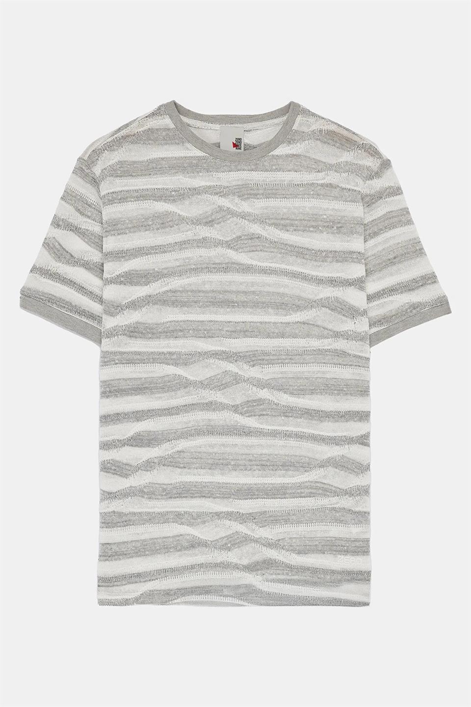 Bisiklet Yaka Ringel Desenli Erkek T-shirt