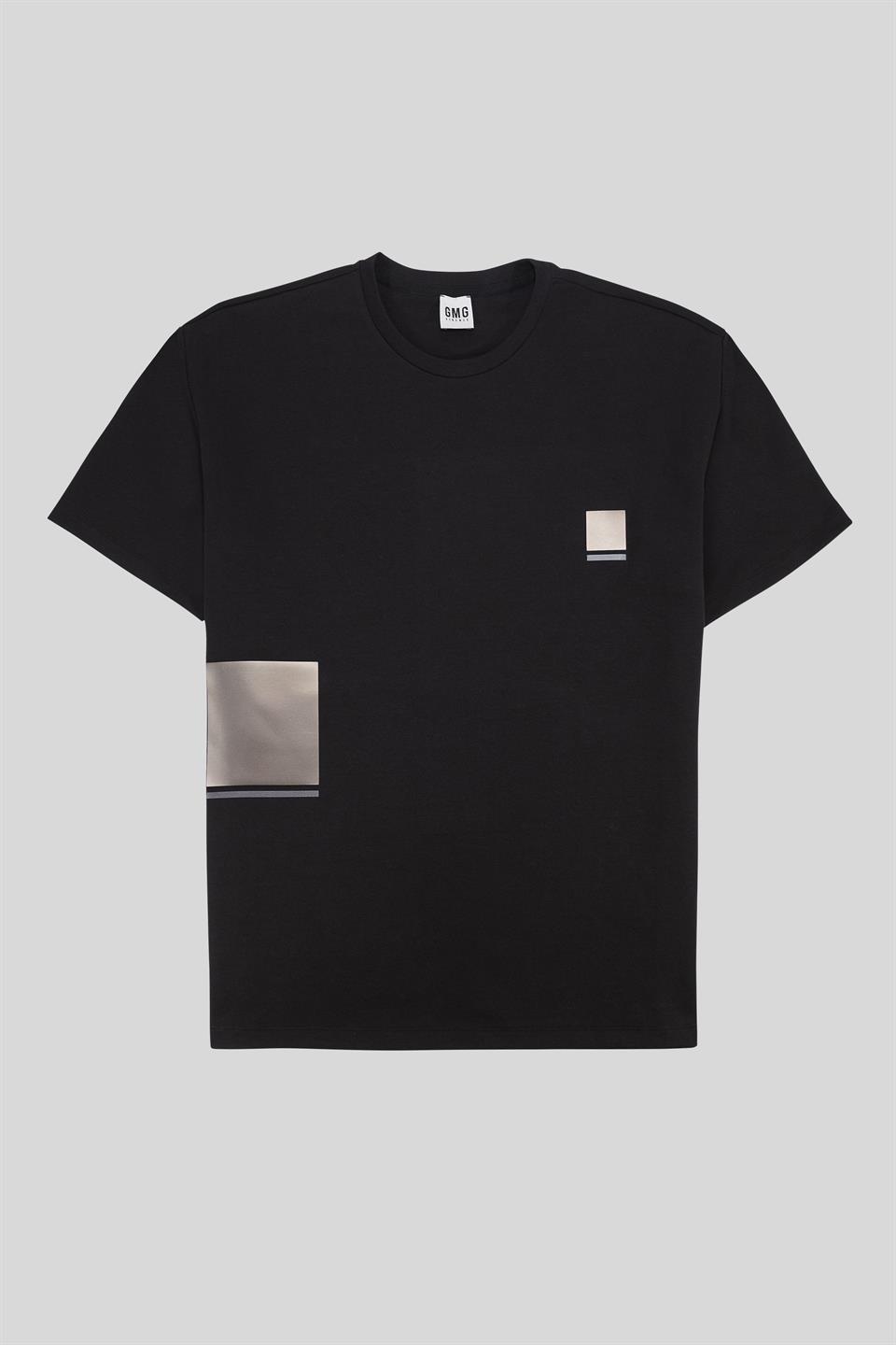 Bisiklet Yaka Rubber Baskılı Erkek T-shirt