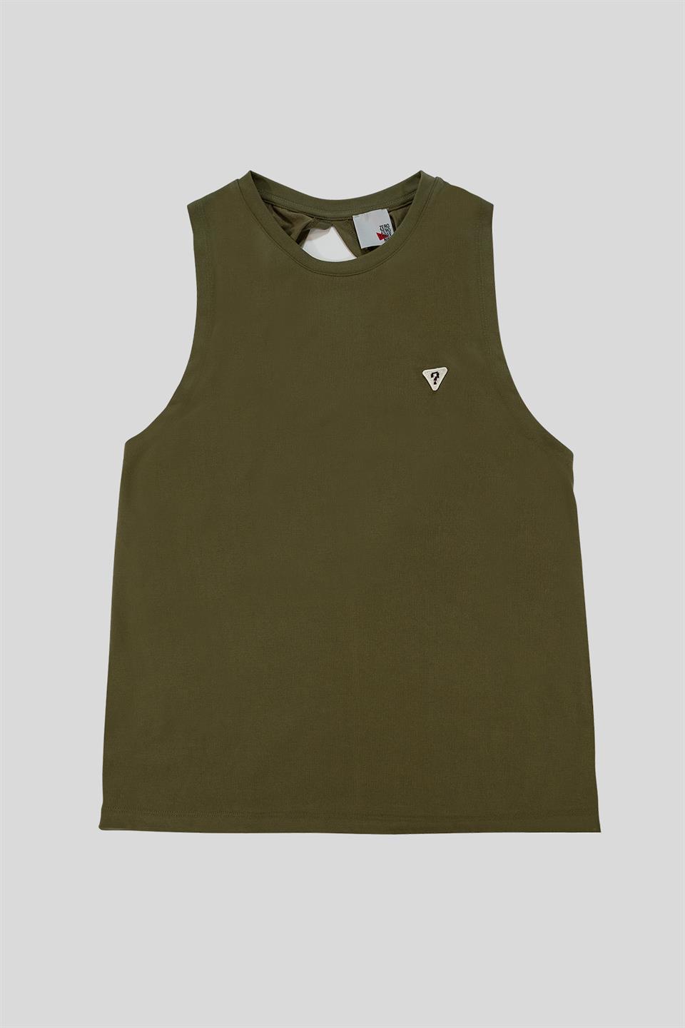 Bisiklet Yaka Sırtı Bağlama Detaylı Kadın T-shırt