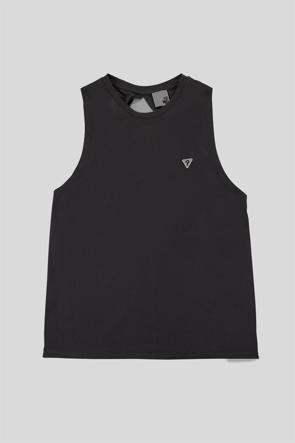 Bisiklet Yaka Sırtı Bağlama Detaylı Kadın T-shırt