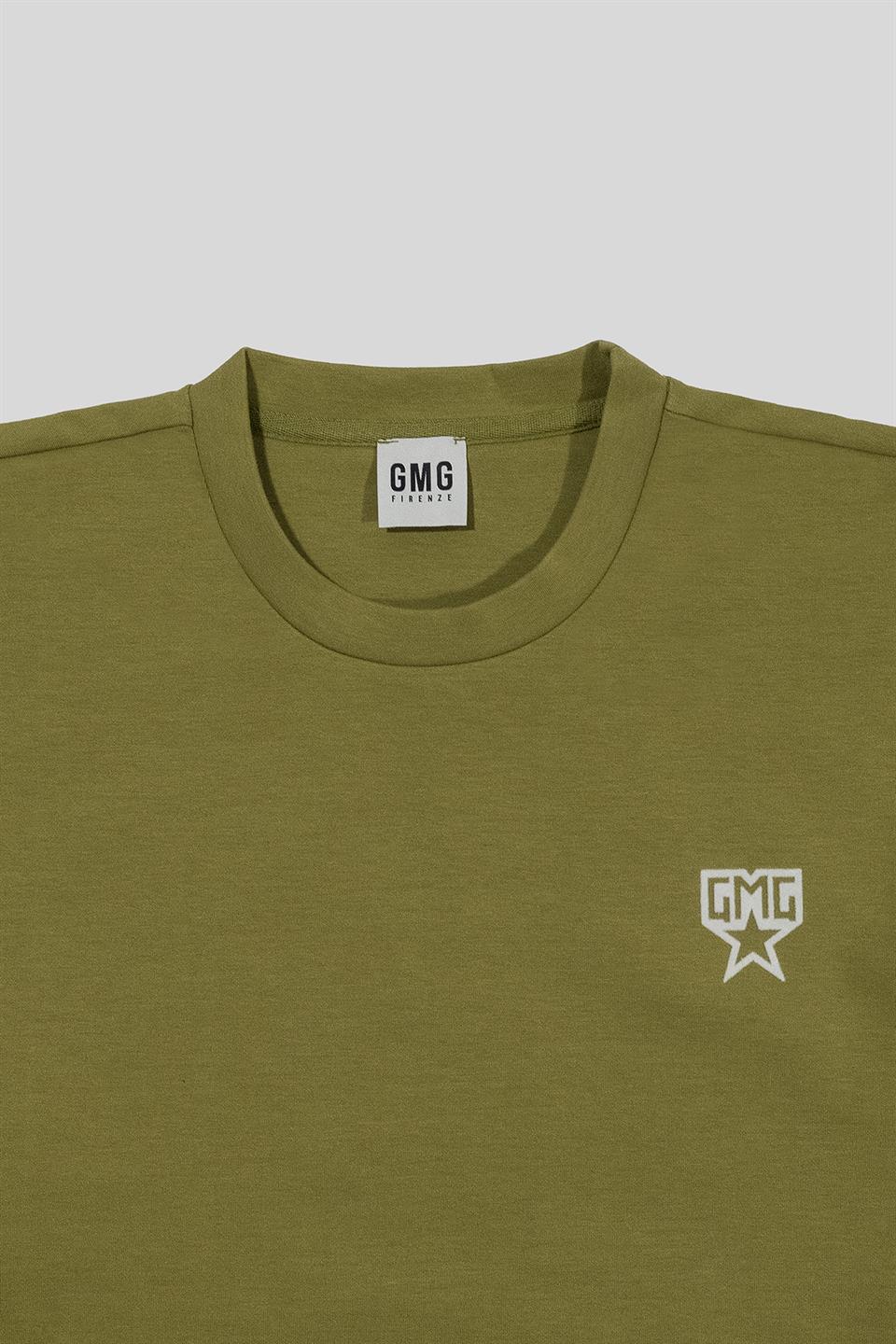 Bisiklet Yaka Sırtı Flok Göğsü Yıldız Baskılı Erkek Sweatshirt
