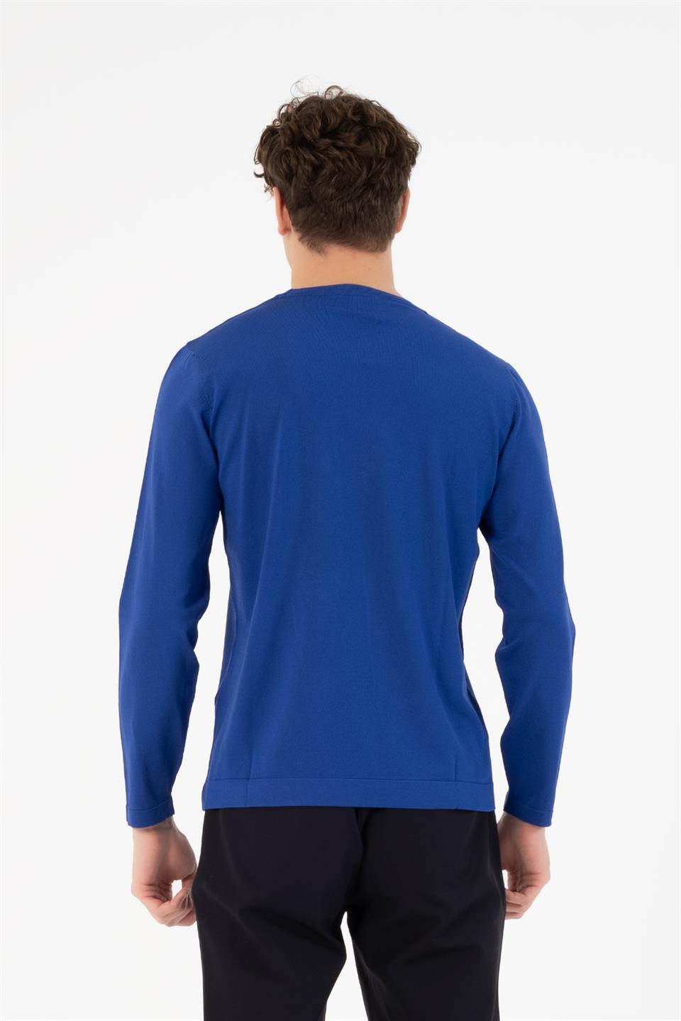 Bisiklet Yaka Slim Fit Basic Erkek Kazak