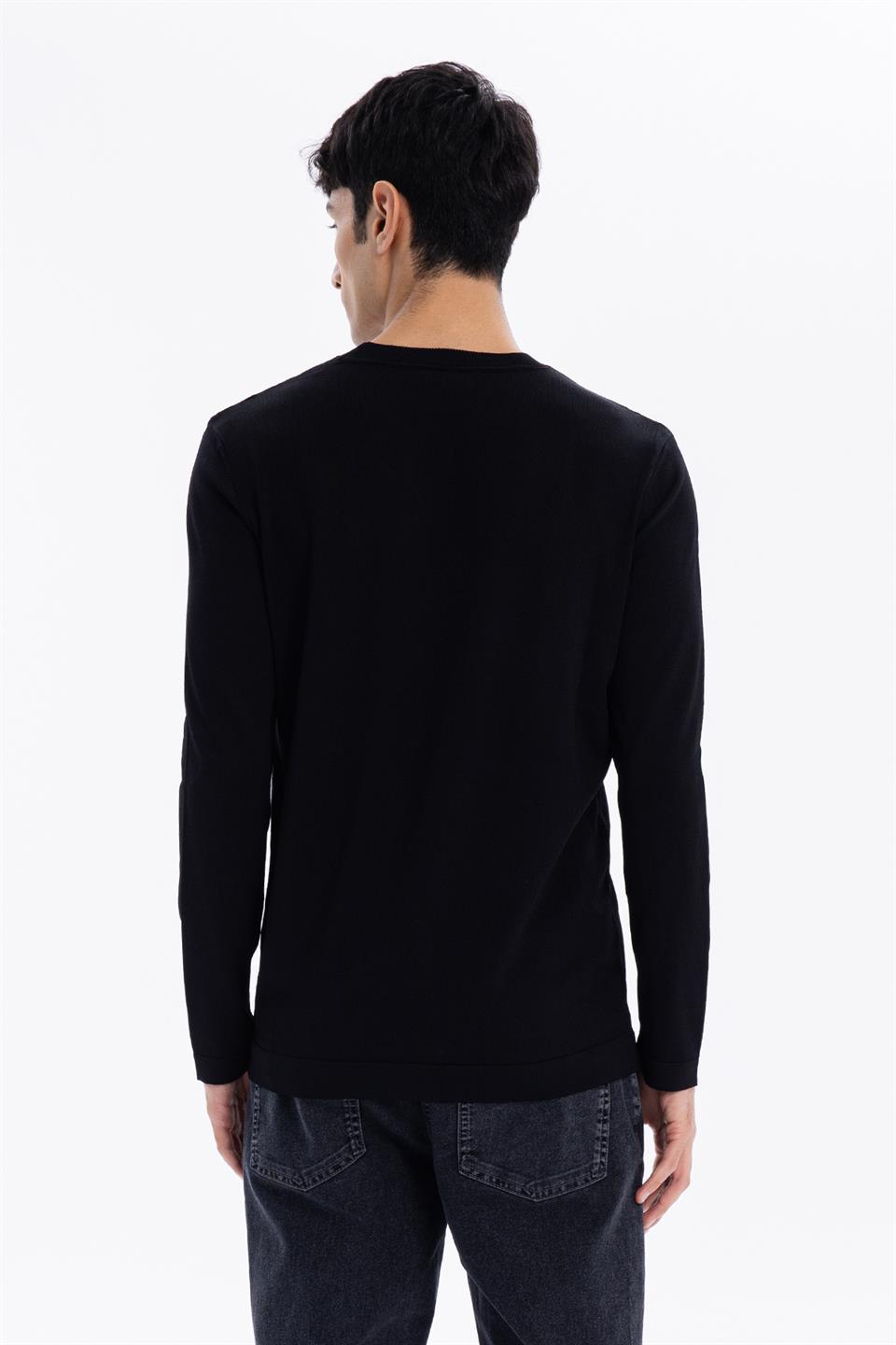 Bisiklet Yaka Slim Fit Basic Erkek Triko Kazak