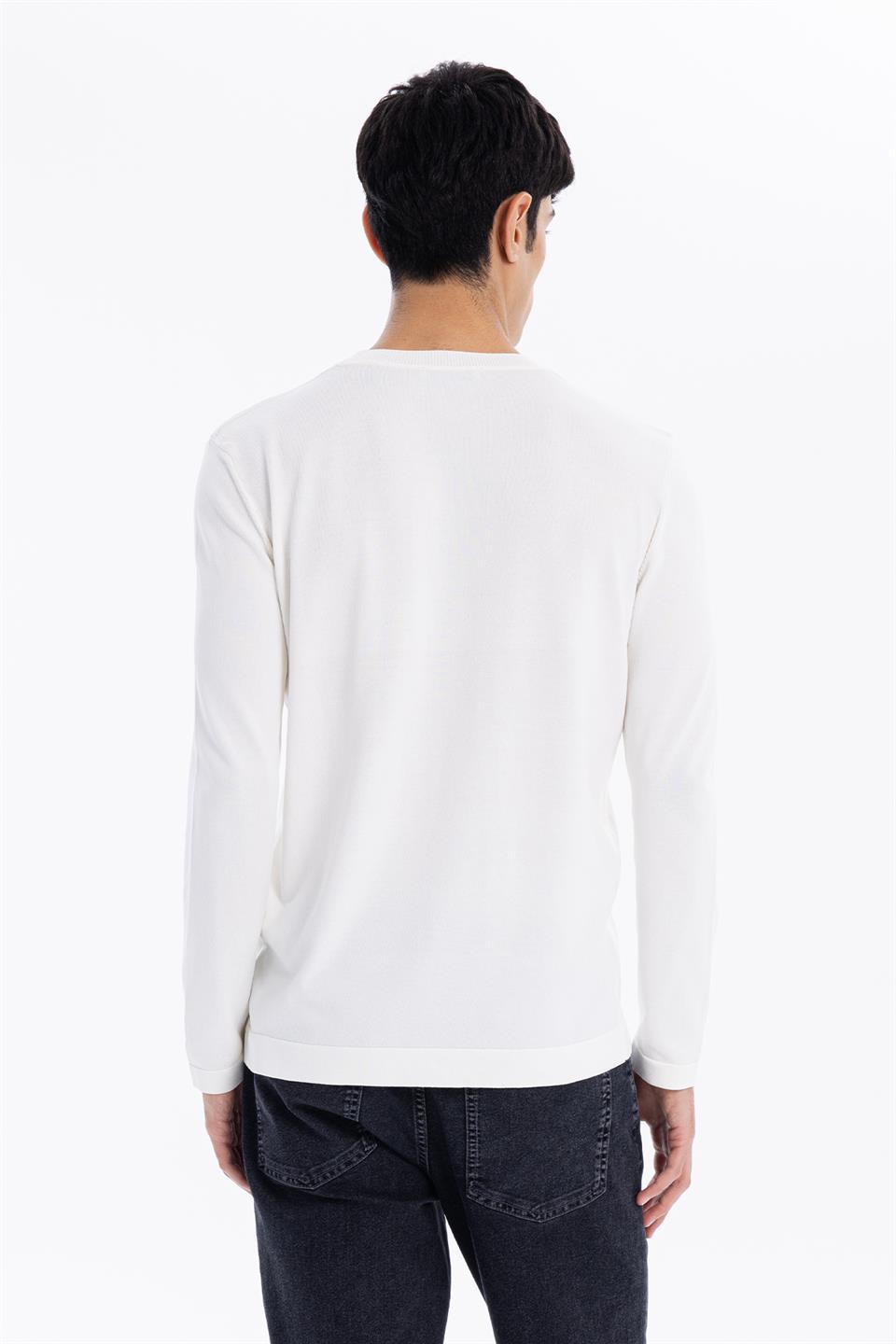 Bisiklet Yaka Slim Fit Basic Erkek Triko Kazak