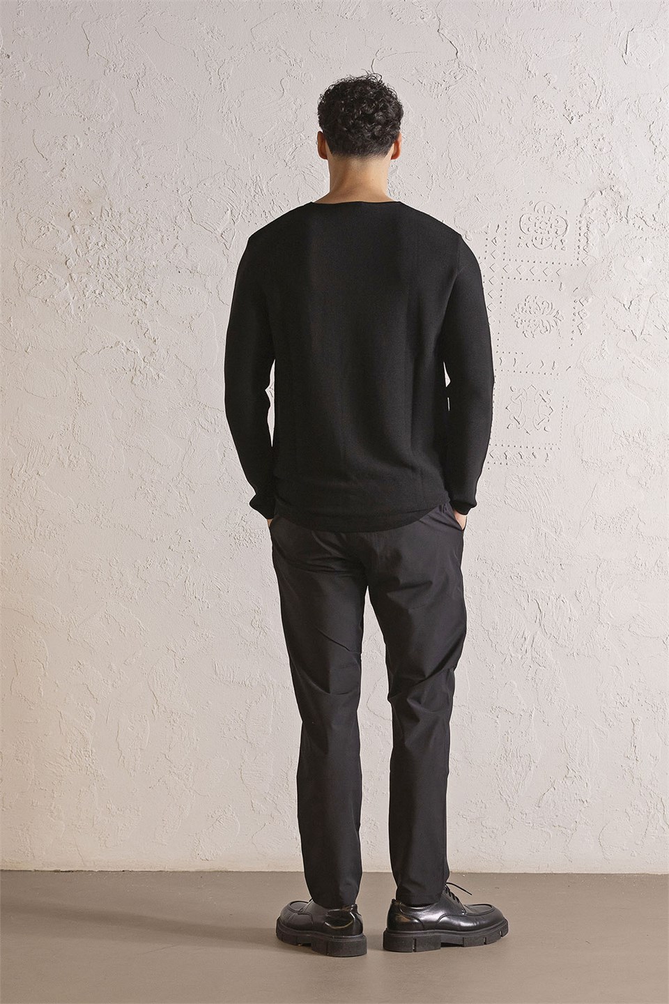 Bisiklet Yaka Slim Fit Erkek Kazak