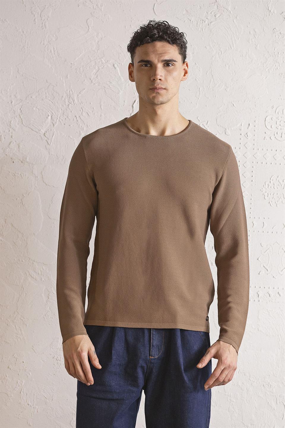 Bisiklet Yaka Slim Fit Erkek Kazak