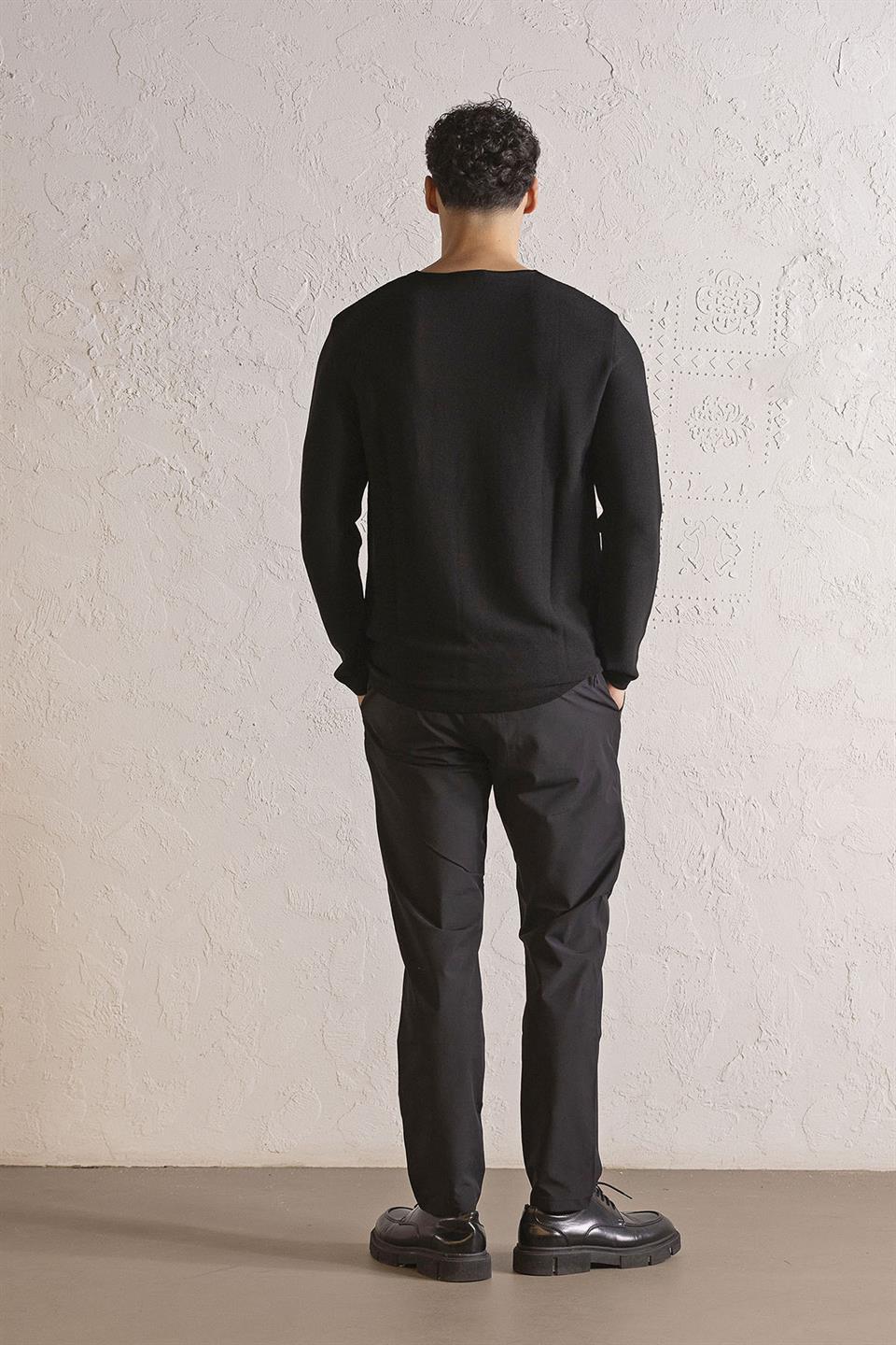 Bisiklet Yaka Slim Fit Erkek Kazak