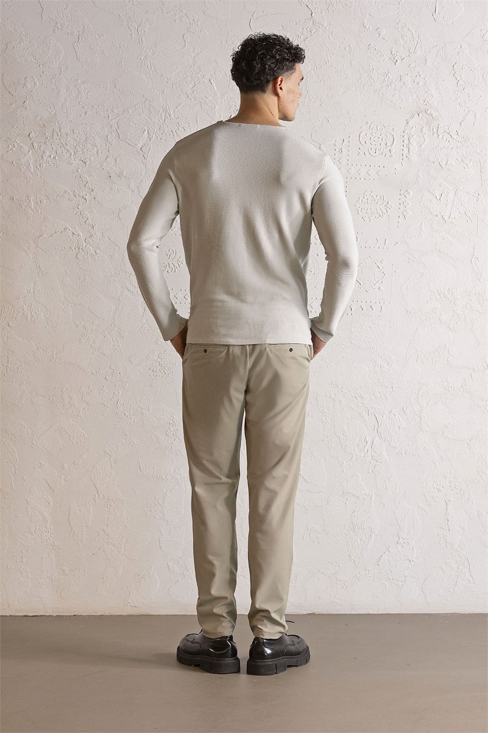 Bisiklet Yaka Slim Fit Erkek Kazak