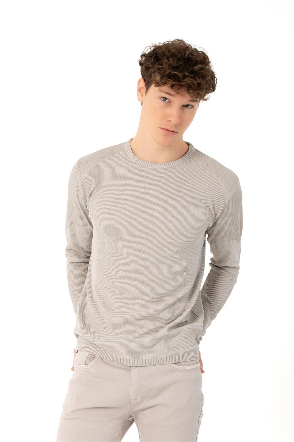 Bisiklet Yaka Slim Fit Erkek Kazak