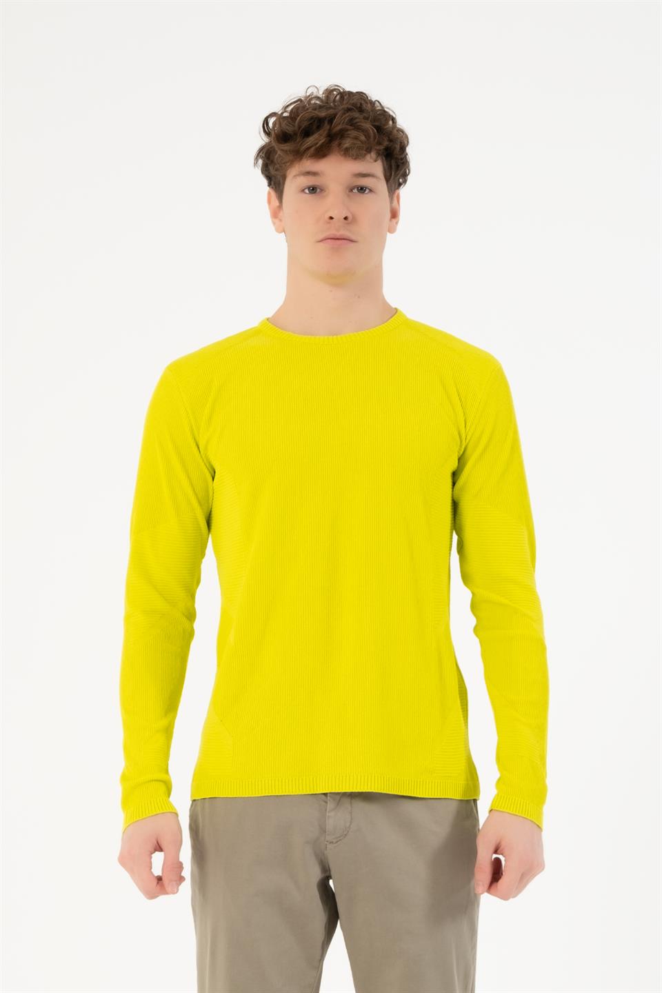 Bisiklet Yaka Slim Fit Erkek Kazak
