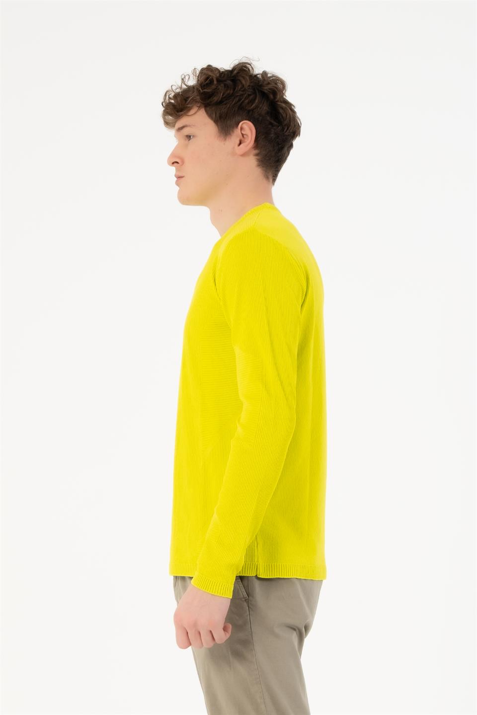 Bisiklet Yaka Slim Fit Erkek Kazak