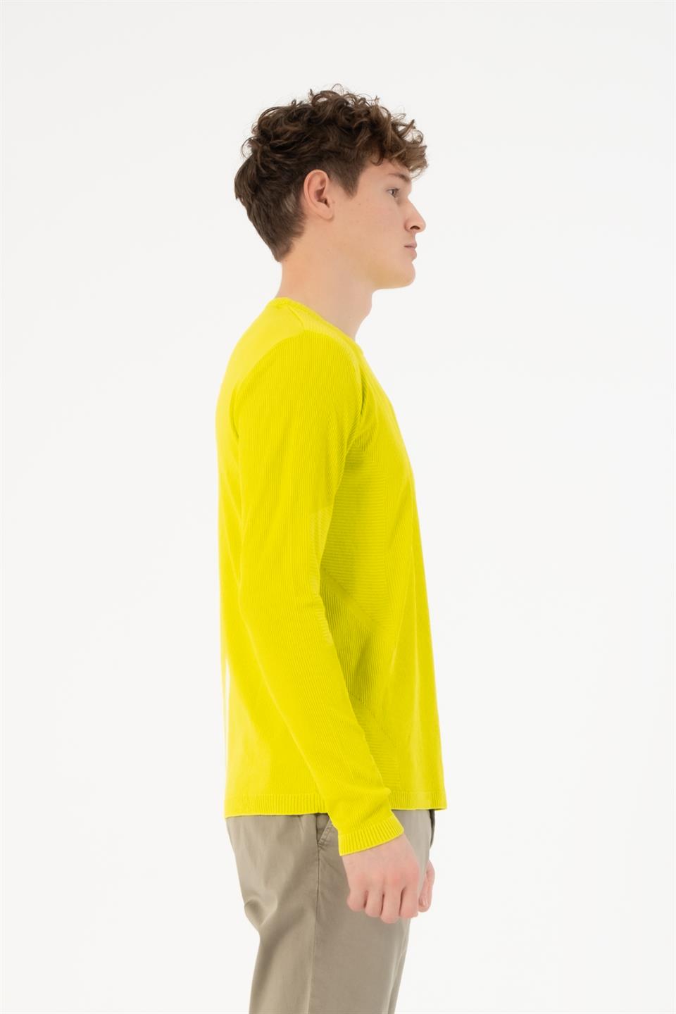 Bisiklet Yaka Slim Fit Erkek Kazak