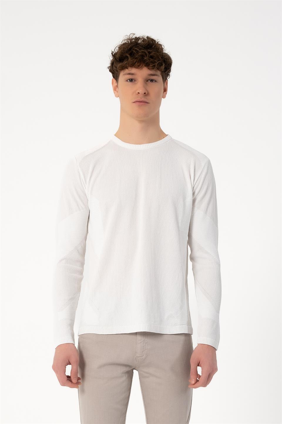 Bisiklet Yaka Slim Fit Erkek Kazak