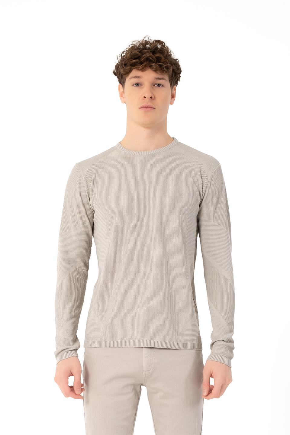 Bisiklet Yaka Slim Fit Erkek Kazak