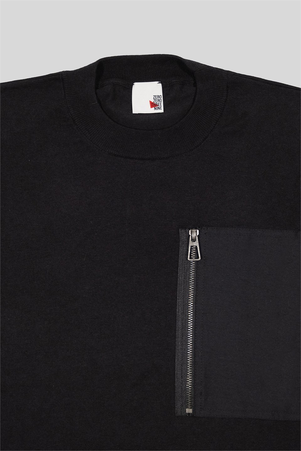 Bisiklet Yaka Slim Fit Fermuar ve Garni Detaylı Erkek Kazak