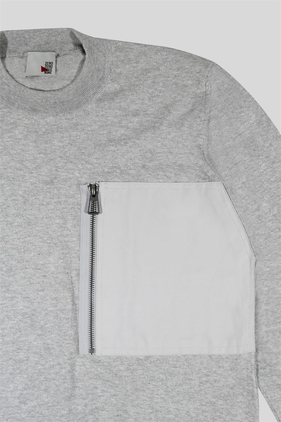 Bisiklet Yaka Slim Fit Fermuar ve Garni Detaylı Erkek Kazak