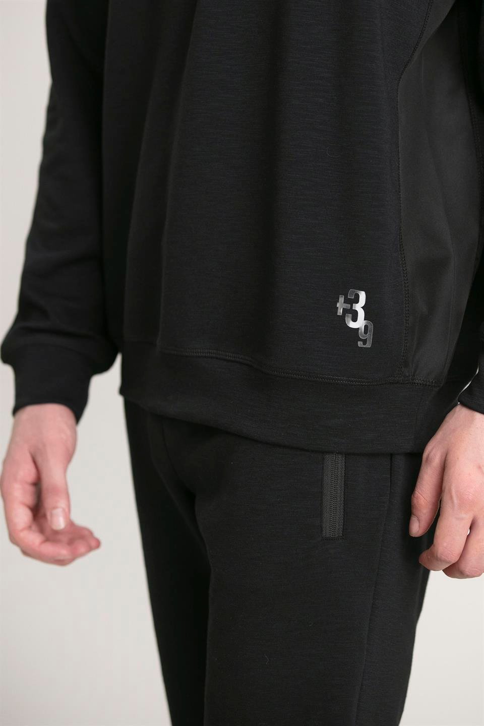 Bisiklet Yaka Tasarım Detaylı Erkek Sweatshirt