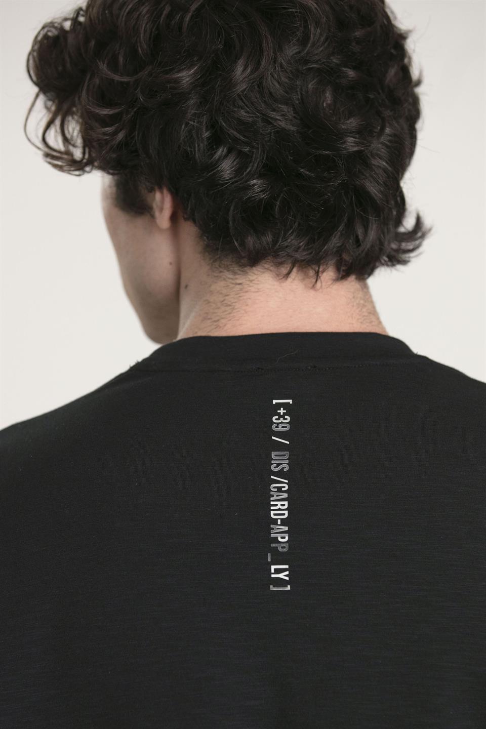 Bisiklet Yaka Tasarım Detaylı Erkek Sweatshirt