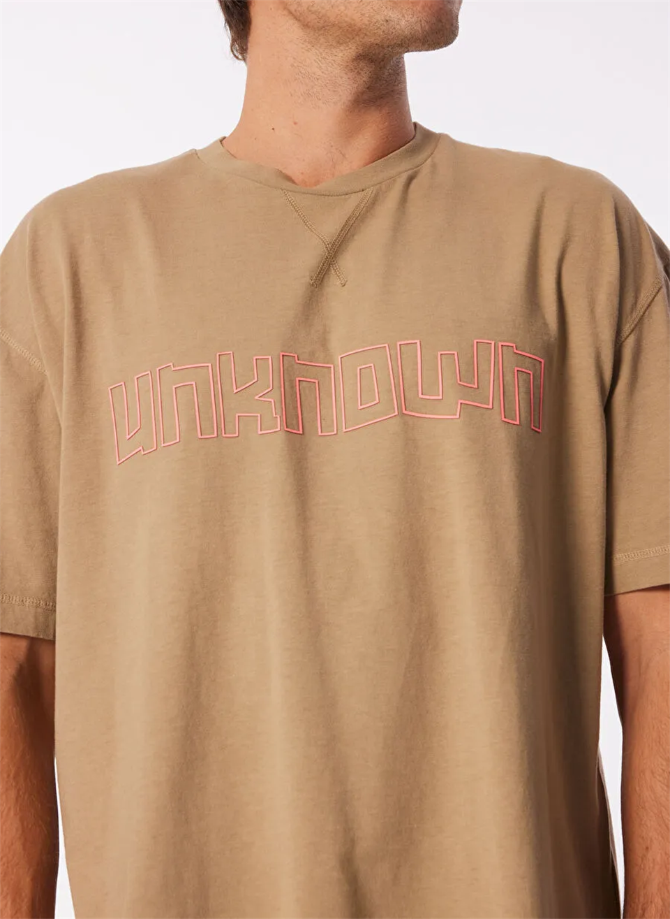Bisiklet Yaka Tasarım Detaylı Erkek T-shirt