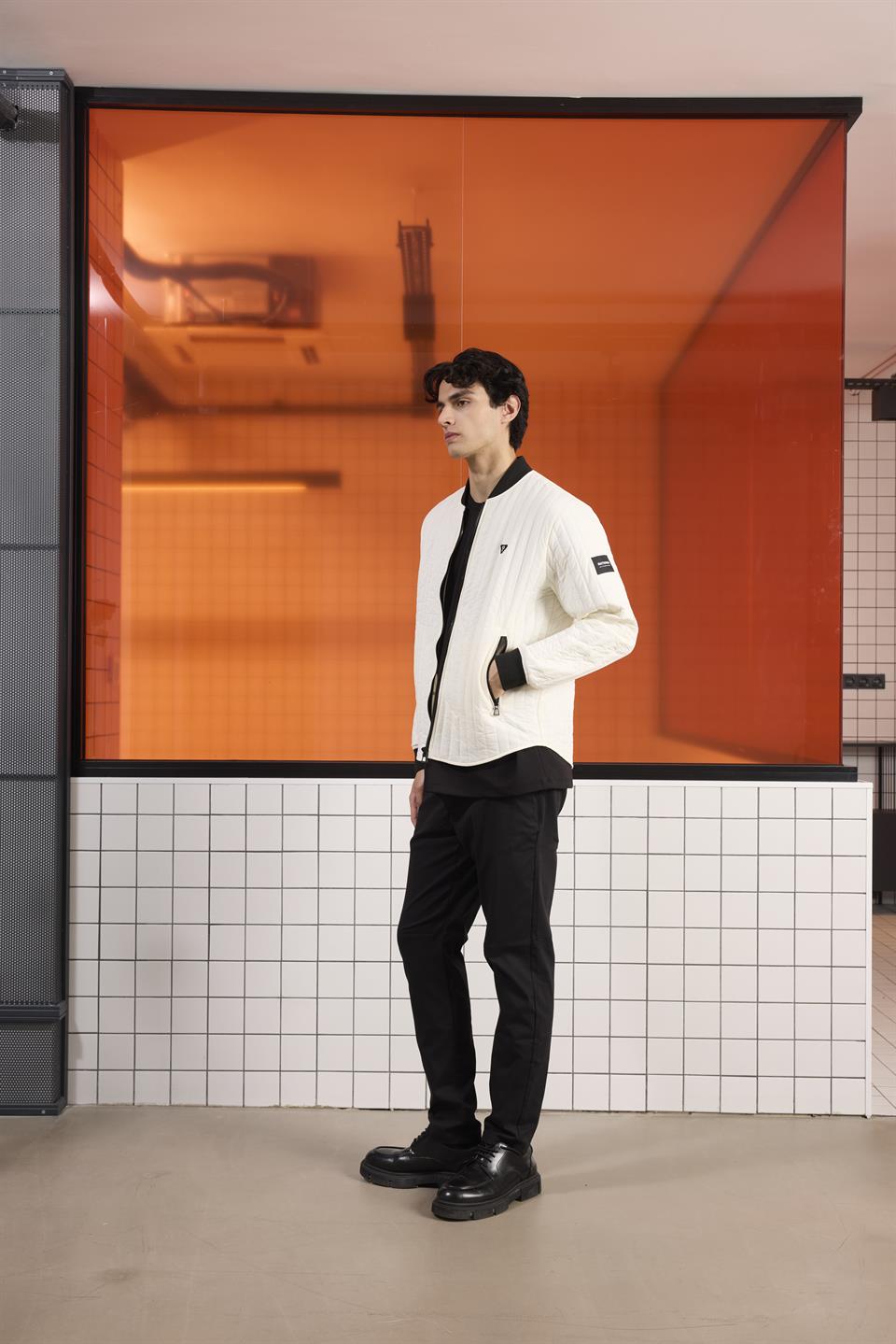 Bomber Yaka Kapitone Erkek Mont